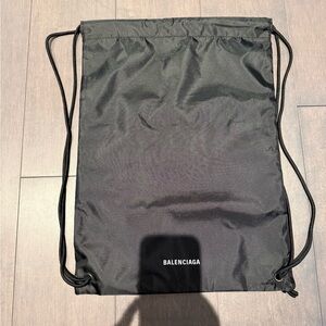Balenciaga Black Drawstring Backpack